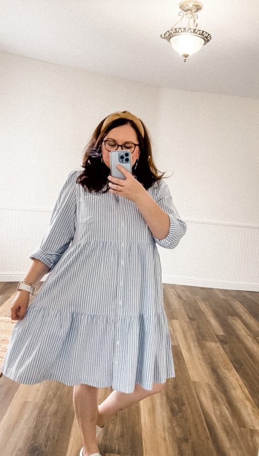 Blue and White Dresses for Spring