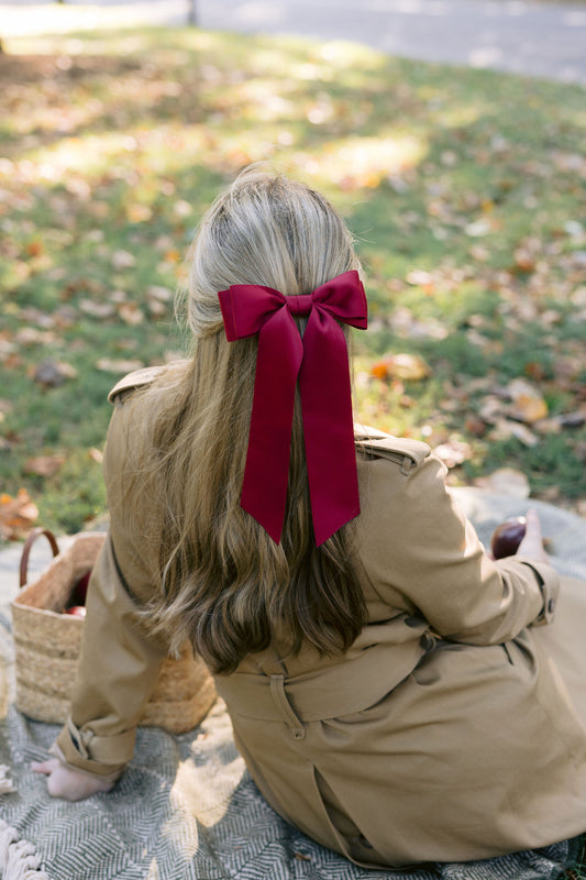Oversized Stella Matte Satin Bow