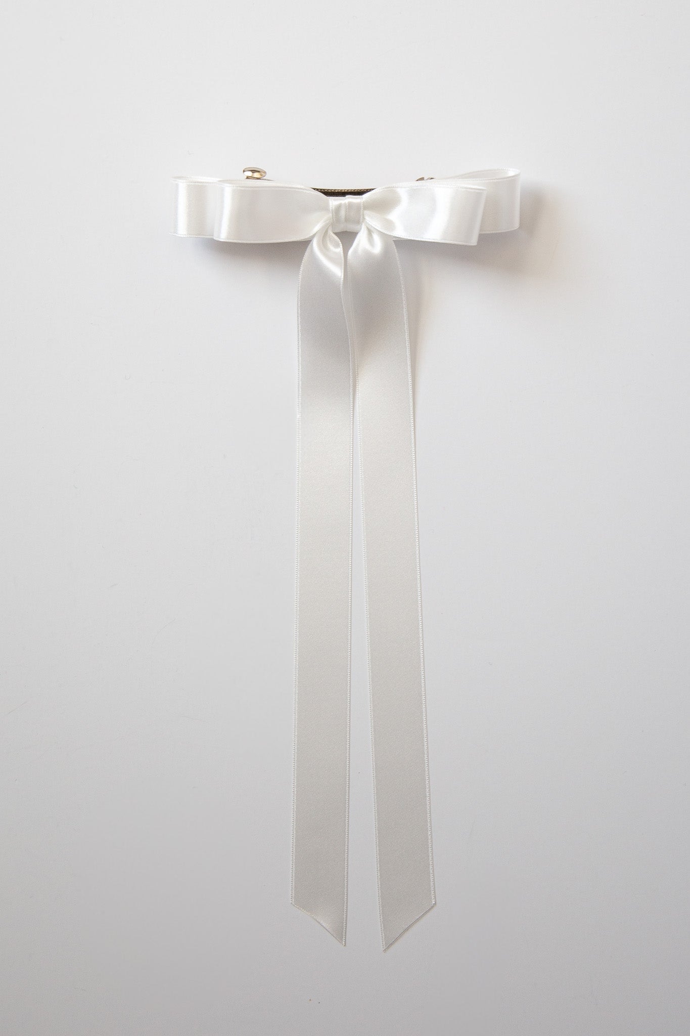 Micro Alice Signature Satin Bow Barrette