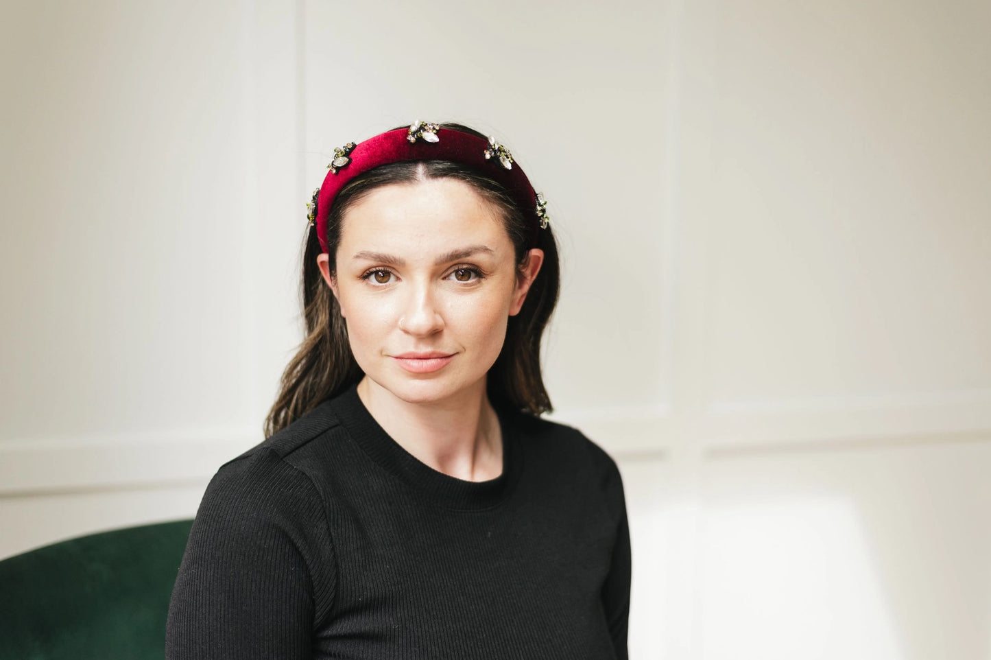 Embelished Padded Velvet Headband