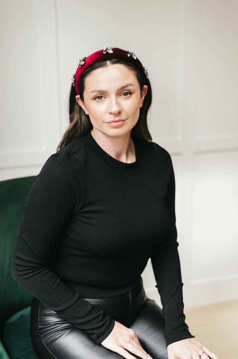 Embelished Padded Velvet Headband