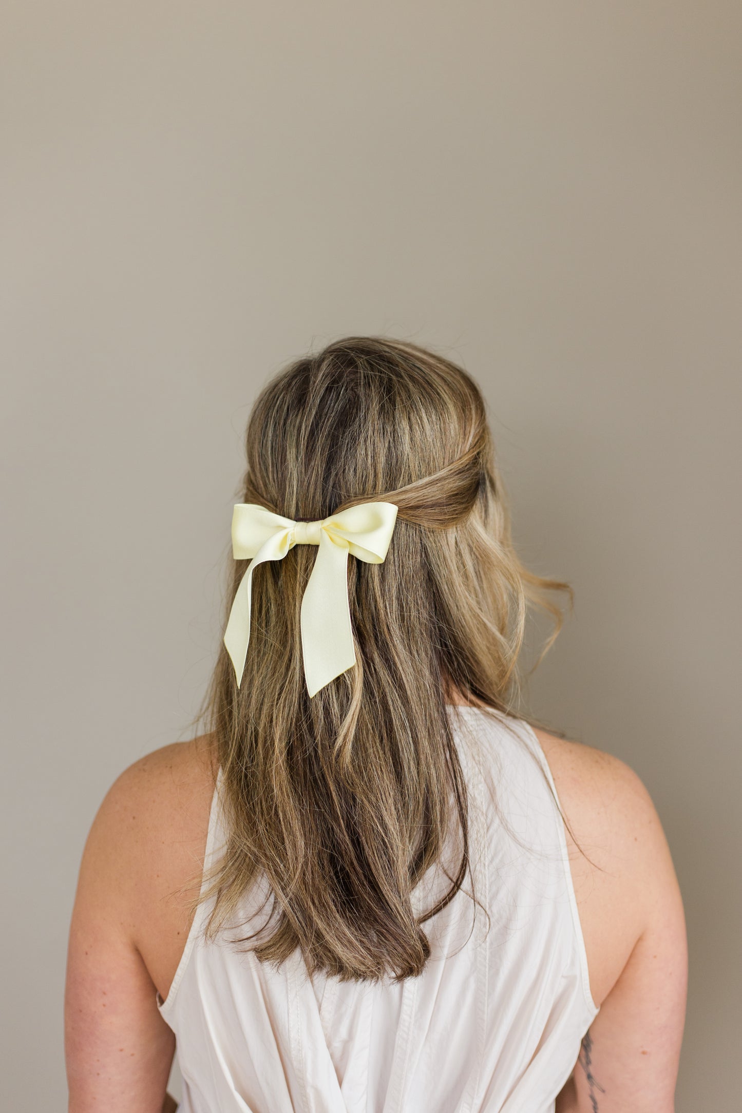 Delora Matte Satin Bow