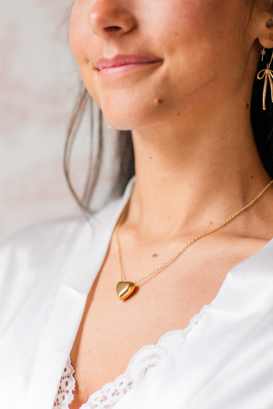 Can't Heartly Wait Mini Necklace