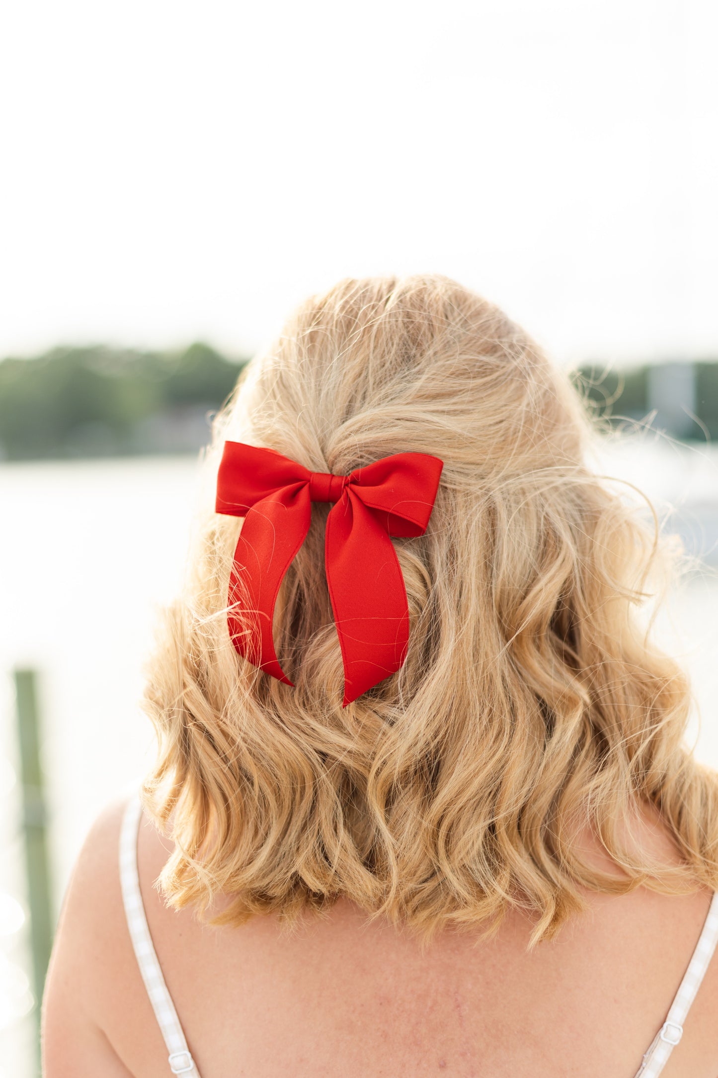 Delora Matte Satin Bow