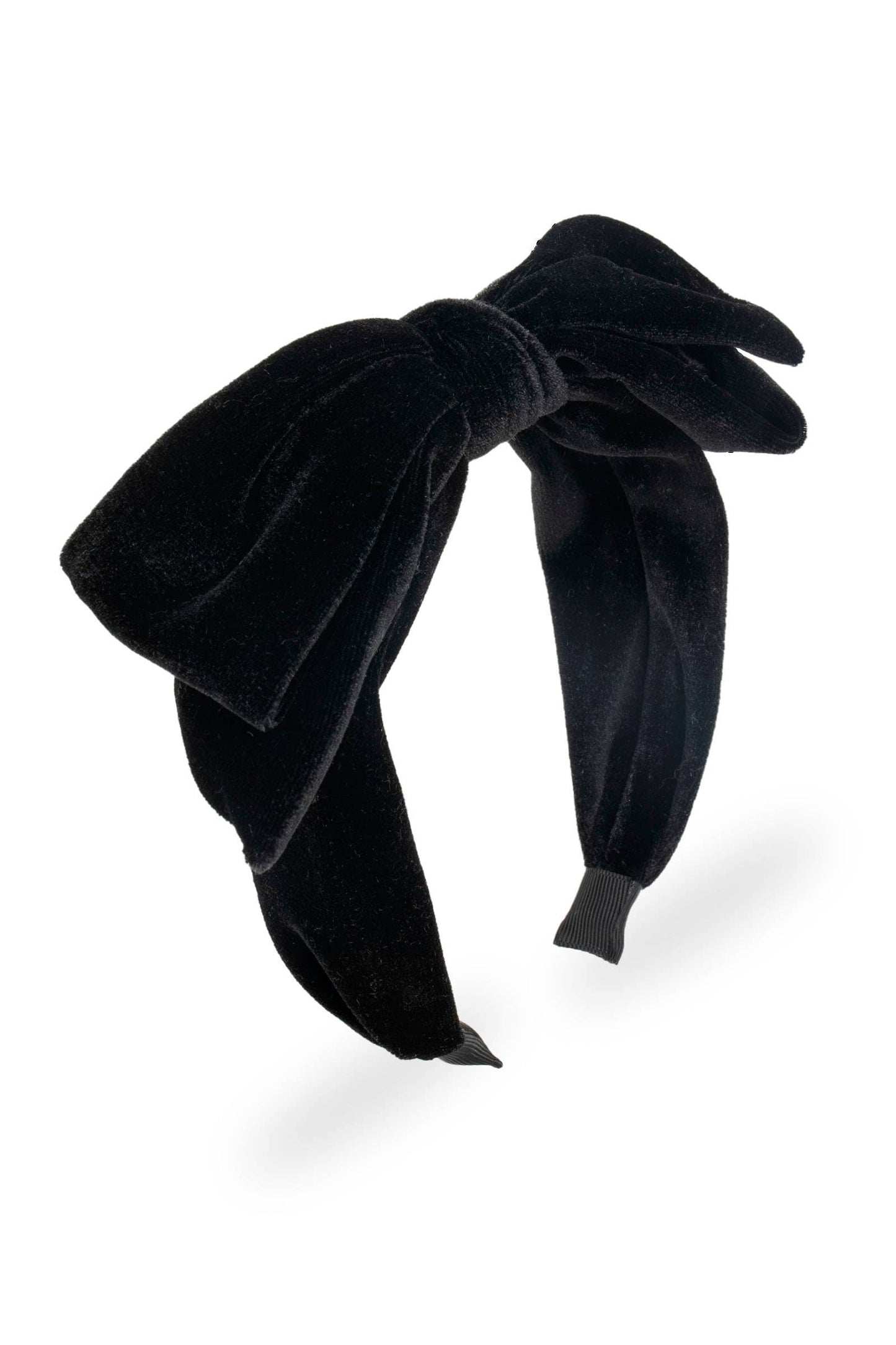 Black Lydia Velvet Bow Headband