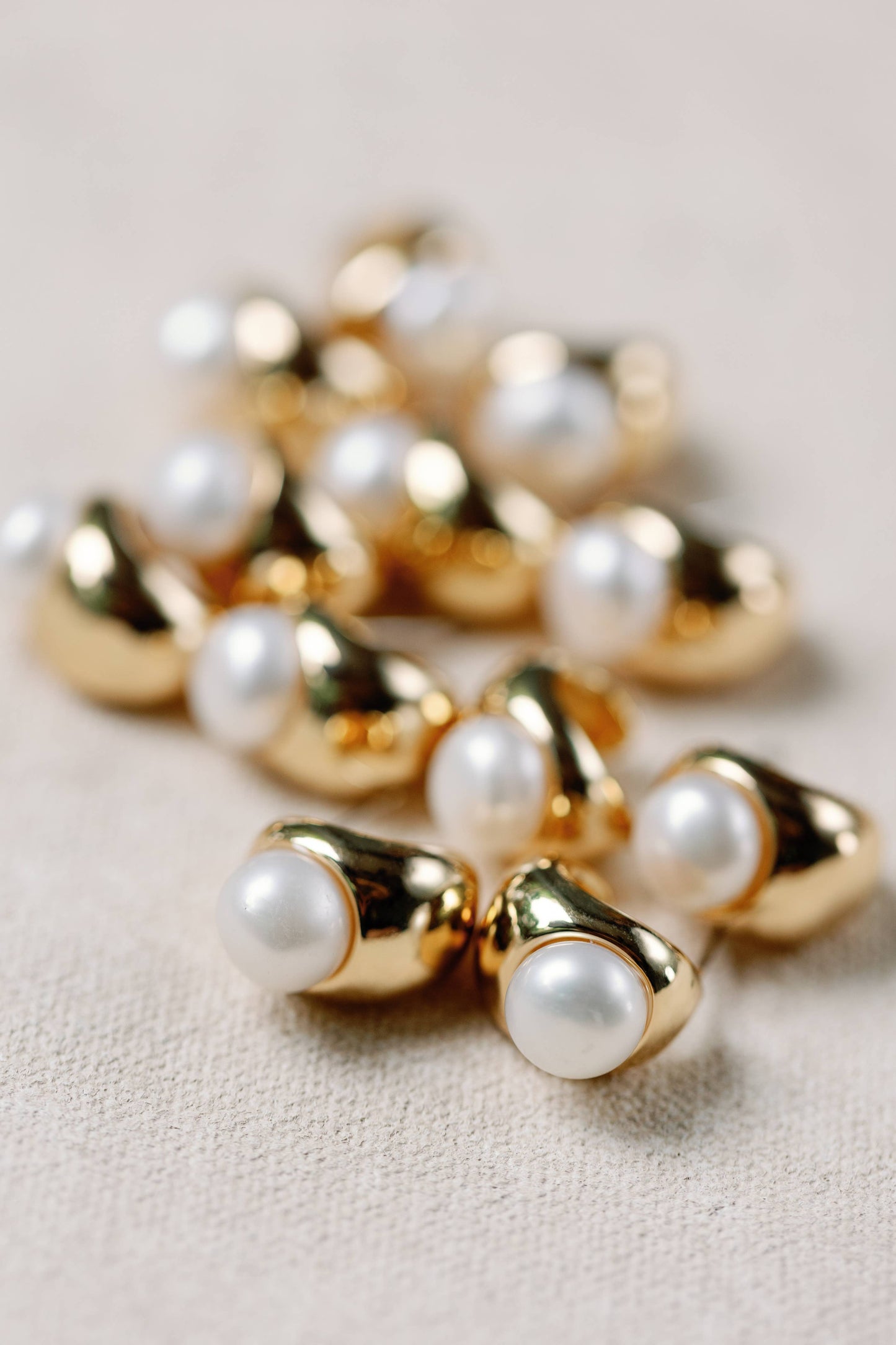 Pearl Huggie Mini Hoops