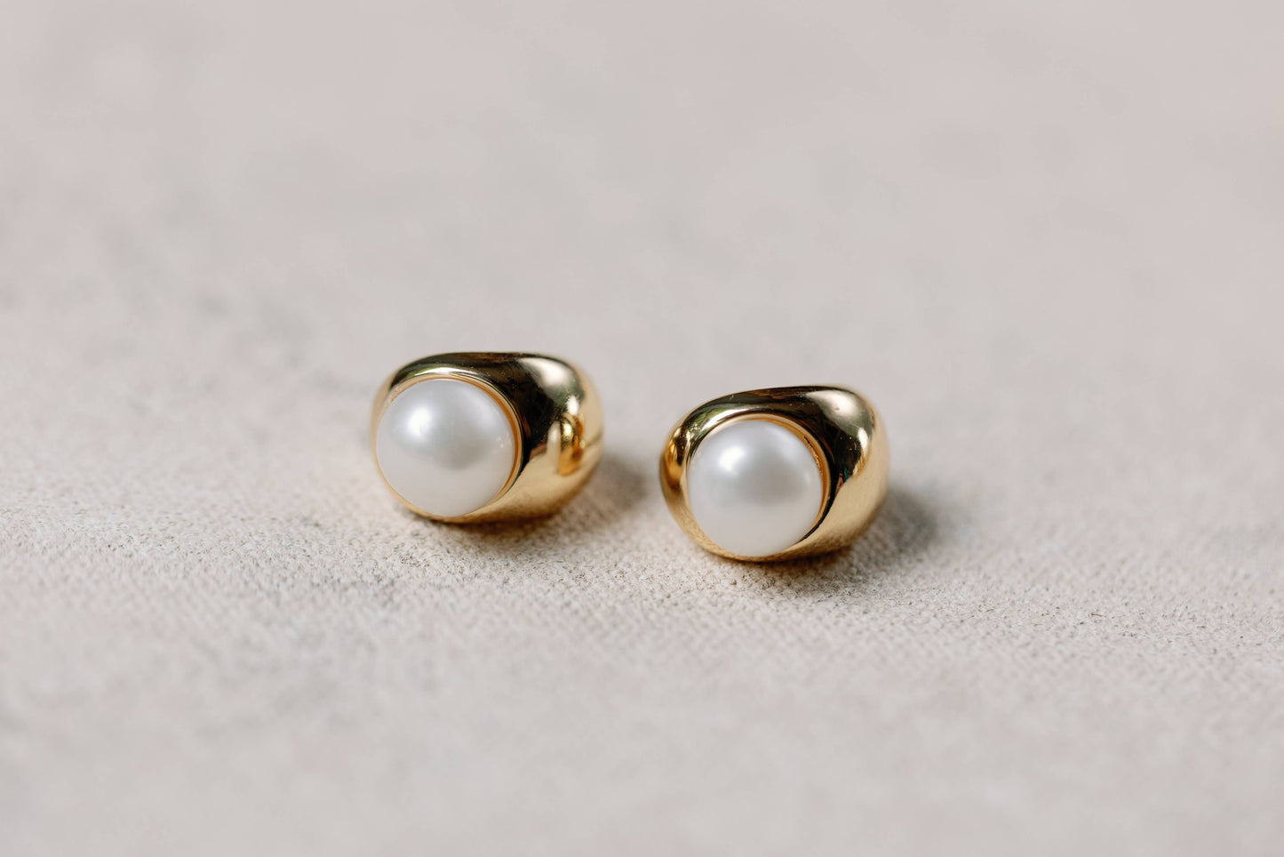 Pearl Huggie Mini Hoops