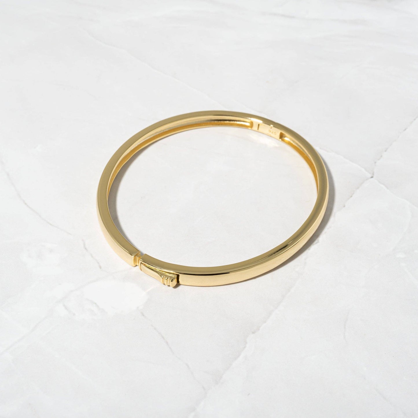 Bangle Bracelet with Latch Closure