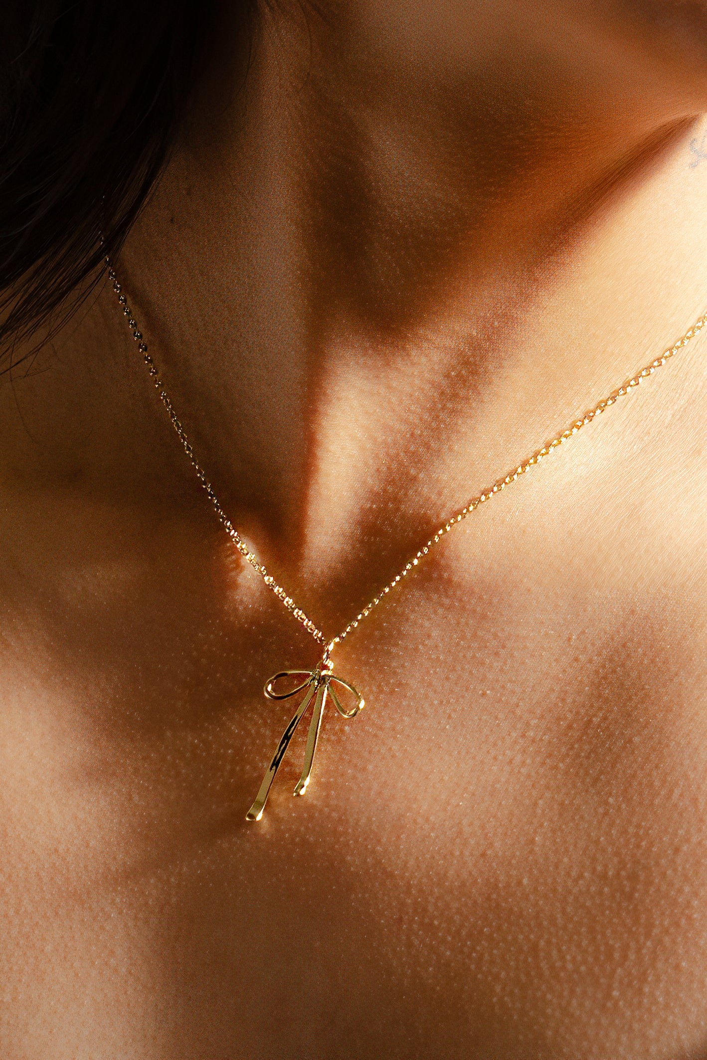 Gold Bad to the Bow Necklace