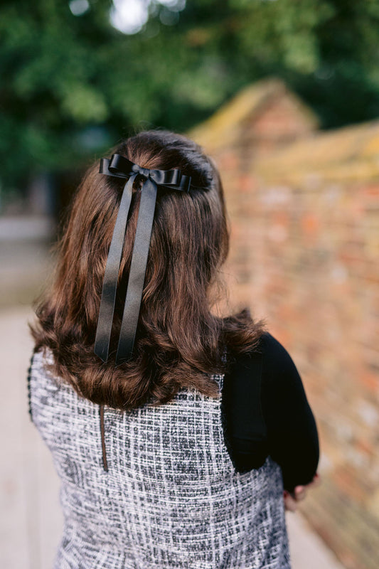Micro Alice Signature Satin Bow Barrette