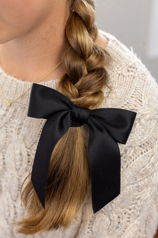Delora Matte Satin Bow
