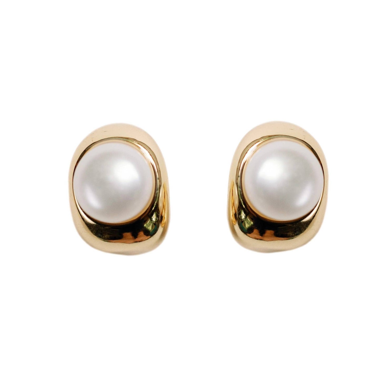 Pearl Huggie Mini Hoops
