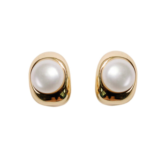 Pearl Huggie Mini Hoops