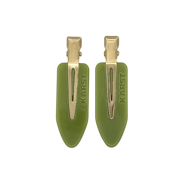 Olive Green Creaseless Clip Set