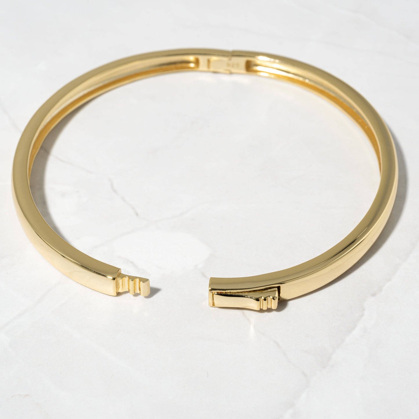 Bangle Bracelet with Latch Closure