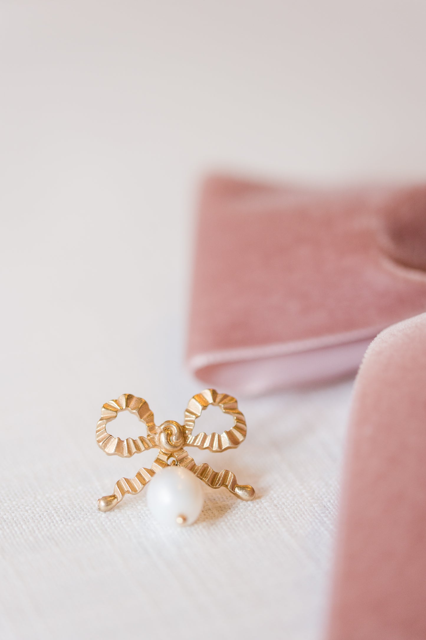 Kate Bow & Pearl Drop Earrings