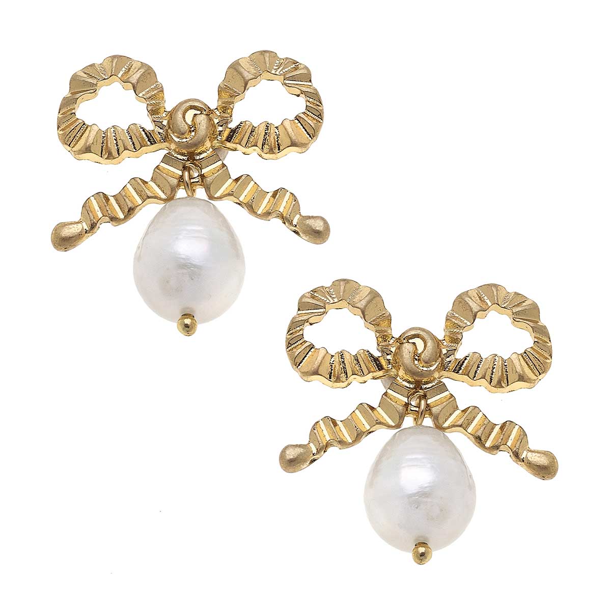 Kate Bow & Pearl Drop Earrings